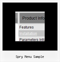 Spry Menu Sample Javascript Using Absolute Position