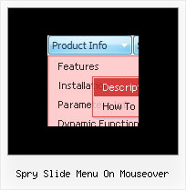 Spry Slide Menu On Mouseover Website Menu Systems