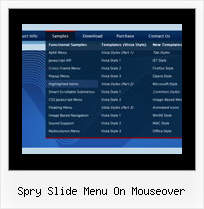 Spry Slide Menu On Mouseover Frame Menu Css