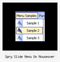 Spry Slide Menu On Mouseover Onmouseover Creator
