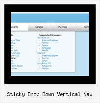 Sticky Drop Down Vertical Nav Dynamic List