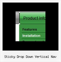 Sticky Drop Down Vertical Nav Menu Cross Over Frame