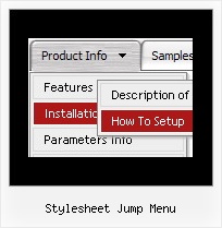 Stylesheet Jump Menu Horizontal Transparent Menu
