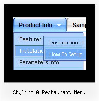Styling A Restaurant Menu Menu Using Javascript