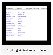 Styling A Restaurant Menu Menu En Java Script