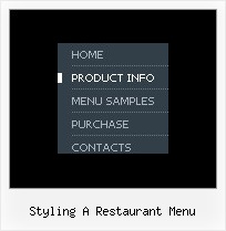 Styling A Restaurant Menu Drop Down Bars Html