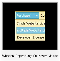 Submenu Appearing On Hover Jimdo Menu In Web Page