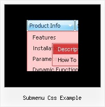 Submenu Css Example Mouseover Menu And Javascript