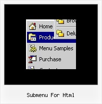 Submenu For Html Popup Menu On Mouse Over