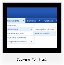 Submenu For Html Web Drop Down Menus Tutorial