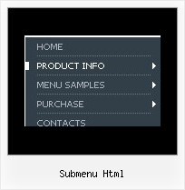 Submenu Html Sample Code For Side Menu