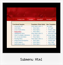 Submenu Html Menu Horizontal Html