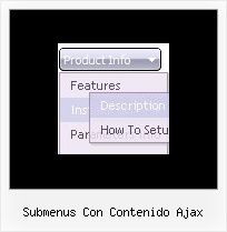 Submenus Con Contenido Ajax Fade Menu Java Script