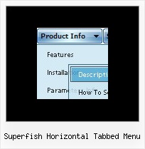 Superfish Horizontal Tabbed Menu Javascript Ejemplos