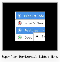 Superfish Horizontal Tabbed Menu Expanding Navigation Html