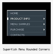 Superfish Menu Rounded Corners Javascript Examples Menu Tree