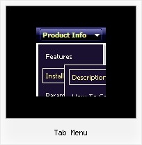 Tab Menu Hierarchical Horizontal Menu Css