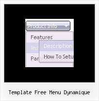 Template Free Menu Dynamique Horizontal Navigation Menu Cascade
