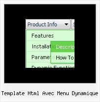 Template Html Avec Menu Dynamique Dhtml Menu Popup