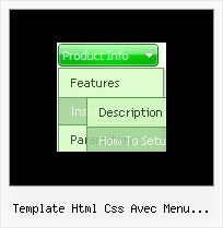 Template Html Css Avec Menu Deroulant Dhtml Horizontal Menu Script