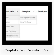 Template Menu Deroulant Css Static Menu Javascript