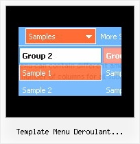 Template Menu Deroulant Horizontal Flash Javascript Drop Shadow