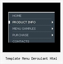 Template Menu Deroulant Html Horizontal Dhtml Menu