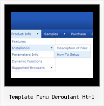 Template Menu Deroulant Html Javascript Cascading Mouseover Menus