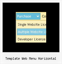 Template Web Menu Horizontal Sample Horizontal Frame