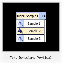 Text Deroulant Vertical Pulldown Menu Example