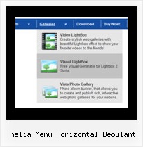 Thelia Menu Horizontal Deoulant Pop Down Menu From A Link