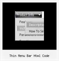 Thin Menu Bar Html Code Dhtml Menu Examples Frames
