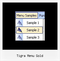 Tigra Menu Gold Mouseover Drop Down Men C Bc