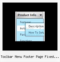 Toolbar Menu Footer Page Fixed Jquery Javascript Drop Down Multiple