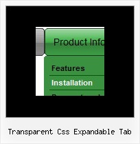 Transparent Css Expandable Tab Web Hierarchical Menu