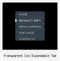 Transparent Css Expandable Tab Menu Cascading Em Javascript