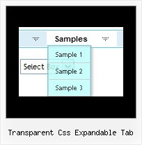 Transparent Css Expandable Tab Javascript Code Menu