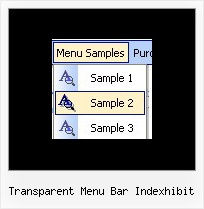 Transparent Menu Bar Indexhibit Javascript Dhtml Collapsible