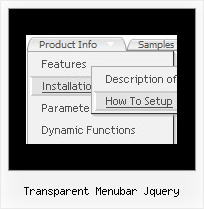 Transparent Menubar Jquery Changing Width Of Drop Down Menu