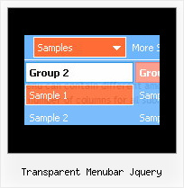 Transparent Menubar Jquery Fade In Mouse Over