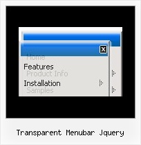 Transparent Menubar Jquery Roll Down Menu Onmouseover