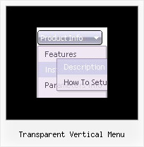 Transparent Vertical Menu Menubar Internet