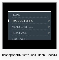 Transparent Vertical Menu Joomla Movable Web Menu Bars