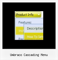 Umbraco Cascading Menu Transparent Menu Script