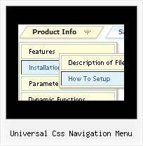 Universal Css Navigation Menu Javascript Crossframe Menus