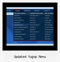 Updated Yugop Menu Creating Menus On Mouse Over