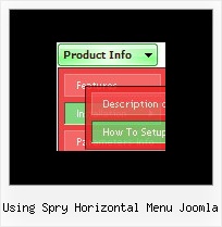 Using Spry Horizontal Menu Joomla Java Drop Menu