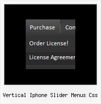 Vertical Iphone Slider Menus Css Javascript Onmouseover Example