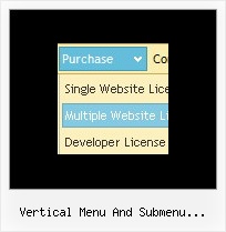 Vertical Menu And Submenu Scolling Bar Pull Down Menu Style