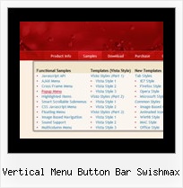 Vertical Menu Button Bar Swishmax Slide Menu Drop Down Visual